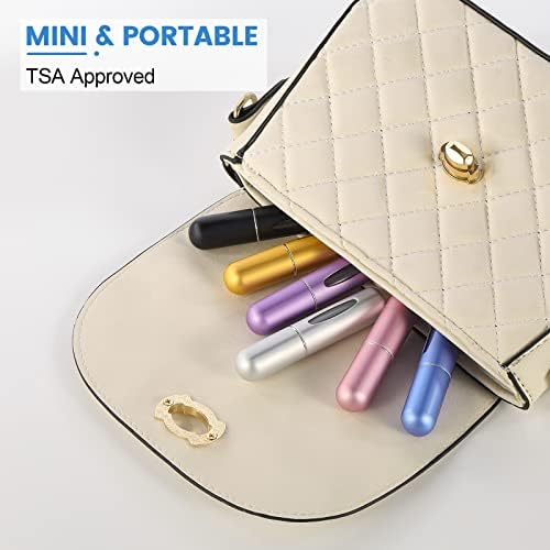 Perfume Travel Refillable Mini Spray Bottles Atomizer Refillable Empty Cologne Travel Essentials For Women Mens Small Mister Spray Bottle For Travel Accessories 6 Pack 5ml/0.2oz - Image 7