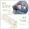 Small Gym Bag for Women Waterproof Workout Bags Mini Duffle Bag for Men Sports Bag Dance Bag Cute Yoga Exercise Bag with Wet Pocket for Exercise Camping Swiming Beach Yoga Dance Beige - Image 5