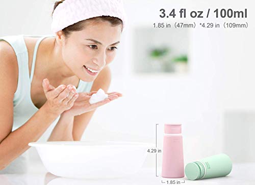 Valourgo Travel Bottles for Toiletries Tsa Approved Travel Size Containers BPA Free Leak Proof Travel Tubes Refillable Liquid Travel Accessories for Cosmetic Shampoo and Lotion Soap for travel, outdoor, GYM and household, Pink, White, Blue, Green - Image 5
