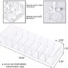 Yesesion Plastic Cable Management Box with 10 Wire Ties, Clear Power Cord Organizer with 8 Compartments, Electronics Organizer for Office, Home Use, Desk Accessories Storage for Stationery Supplies - Image 3
