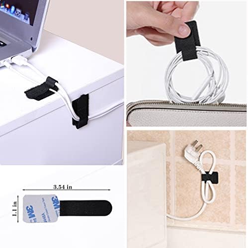 192 PCS Cable Management Kit 4 Wire Organizer Sleeve,11 Cable Holder,35Cord Clips 10+2 Roll Cable Organizer Straps and 100 Fastening Cable Ties for Computer TV Under Desk - Image 7