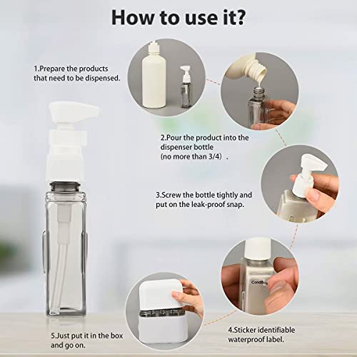 Travel Bottles Leak Proof, Travel Containers with Labels, TSA Approved, Reusable Containers For Toiletries, Travel Toiletry Bottles - Image 4