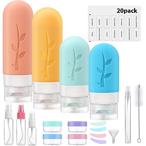 20 Pack Travel Bottles Set for Toiletries, GUTENT Leak-Proof & TSA Approved Travel Size Containers for Shampoo Conditioner Lotion Body Wash Perfume or Other Liquids (BPA Free) - Image 2