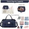 Weekender Bags for Women Travel, Overnight Travel Duffel Bag with Wet Pocket and Separate Toiletry Bag, Airplane Personal Item Travel Bag, Travel Tote Bag Carry On Bags,Gym Bag - Image 3