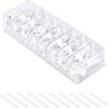 Yesesion Plastic Cable Management Box with 10 Wire Ties, Clear Power Cord Organizer with 8 Compartments, Electronics Organizer for Office, Home Use, Desk Accessories Storage for Stationery Supplies - Image 2