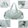 Sports Gym Bag Travel Duffel Bag with Wet Pocket & Shoes Compartment for Women and Men (Green, One Size) - Image 4