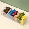 Yesesion Plastic Cable Management Box with 10 Wire Ties, Clear Power Cord Organizer with 8 Compartments, Electronics Organizer for Office, Home Use, Desk Accessories Storage for Stationery Supplies - Image 9