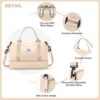 Weekender Bags for Women, Travel Duffel Bags with Shoe Compartment,Personal Item Travel Bag for Airlines, Carry on Overnight Tote Bag for women，Beige - Image 8