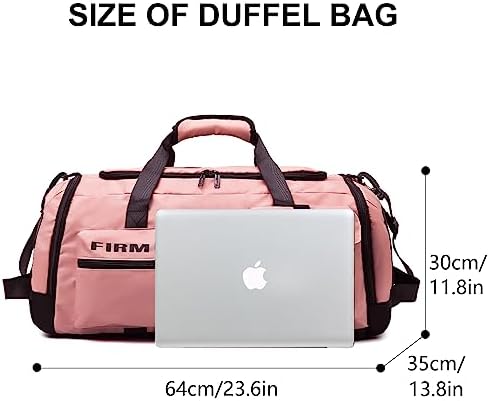 Eslcorri 65L Travel Duffel Bag for Women & Men - 3 in 1 Large Sports Gym Bag with Shoe and Wet Clothes Compartment Multipurpose Weekender Carry On Overnight Backpack for Swimming Yoga Camping Green - Image 10