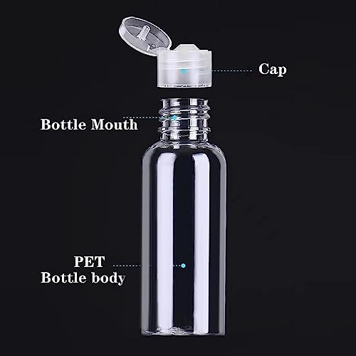 DNSEN 5 Pack 3.4oz Empty Plastic Travel Bottles for Toiletries TSA Approved Leak Proof Squeezable Travel Size Containers Travel Essentials Accessories, clear - Image 3