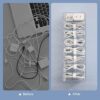 Yesesion Plastic Cable Management Box with 10 Wire Ties, Clear Power Cord Organizer with 8 Compartments, Electronics Organizer for Office, Home Use, Desk Accessories Storage for Stationery Supplies - Image 4