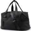 BAGSMART Gym Bag for Women, Carry on Weekender Overnight Bag, Travel Duffel Bags with Trolley Sleeve, Personal Item Travel Bag Tote Bag Workout Dance Bag, Black-Medium - Image 2