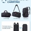 Gym Bag for Women & Men, BAGSMART 35L Sports Travel Duffel Bag with Shoe Compartment，Anti-Theft Carry On Weekend Bag for Airplane, Water Resistant Workout Overnight Backpack for Travel Gym - Image 6
