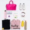 Tinzonc Sports Tote Gym Bag for Women, Travel Duffel Bag, Shoulder Weekender Overnight Bag for Women Girls Travel, Gym, Yoga, School (Rose Pink) - Image 8