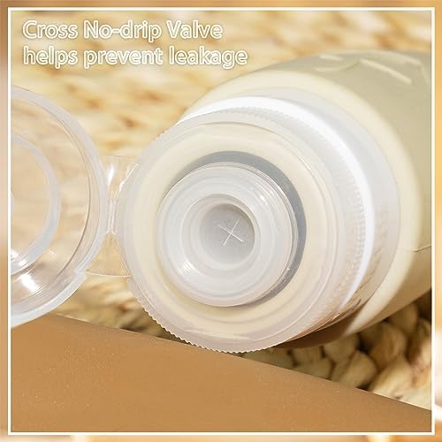 Viabty Silicone Travel Bottles for Toiletries, Tsa Approved 3oz Travel Toiletries Bottles, BPA Free Leak Proof Squeezable Travel Size Containers for Shampoo Conditioner Lontion (5 Pack) - Image 3