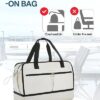 Weekender Bag for Women, BAGSMART 40L Carry on Weekend Overnight Bag, Large Travel Duffel Bag for Traveling, Gym Bag with Shoe Compartment, 4 Pcs Set-Beige - Image 5