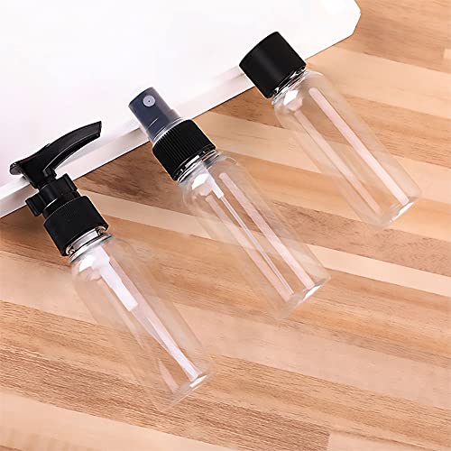 Vitog Travel Bottles Kit, TSA Approved Leak Proof Portable Toiletry Containers Set, Clear flight size PET Cosmetic Containers for Lotion, Shampoo, Cream, Soap, Set of 11 (Black+Plastic) - Image 7