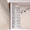 Yesesion Plastic Cable Management Box with 10 Wire Ties, Clear Power Cord Organizer with 8 Compartments, Electronics Organizer for Office, Home Use, Desk Accessories Storage for Stationery Supplies - Image 5