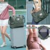Travel Bag,Waterproof Duffel Gym Tote Bag,Weekender Carry On Overnight Bags for Women with Trolley Sleeve Wet Pocket,Travel Duffel Bags Hospital Bag,Green - Image 7