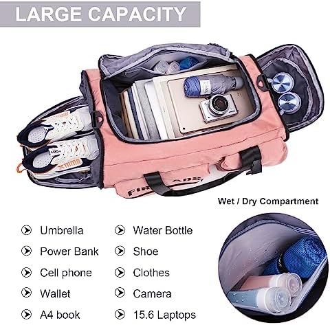Eslcorri 65L Travel Duffel Bag for Women & Men - 3 in 1 Large Sports Gym Bag with Shoe and Wet Clothes Compartment Multipurpose Weekender Carry On Overnight Backpack for Swimming Yoga Camping Green - Image 7