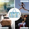 Sport Gym Duffle Bag for Women Girls Weekender Overnight Duffel Bag,19.7"x9.5"x9.9" - Image 4