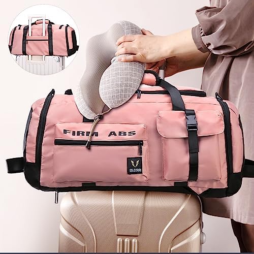 Eslcorri 65L Travel Duffel Bag for Women & Men - 3 in 1 Large Sports Gym Bag with Shoe and Wet Clothes Compartment Multipurpose Weekender Carry On Overnight Backpack for Swimming Yoga Camping Green - Image 9