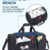 Gym Bag for Women & Men, BAGSMART 35L Sports Travel Duffel Bag with Shoe Compartment，Anti-Theft Carry On Weekend Bag for Airplane, Water Resistant Workout Overnight Backpack for Travel Gym - Image 9