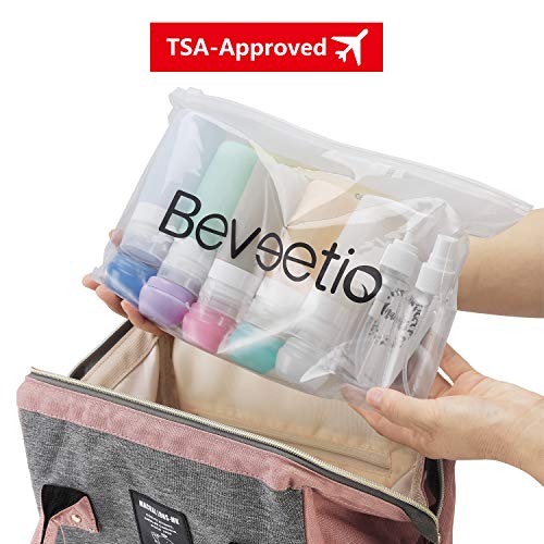 Beveetio Travel Bottles TSA Approved 15 Pack,2.9oz Silicone Refillable Size Containers, BPA Free Travel Tubes Toiletries for Cosmetic Shampoo Cream Conditioner Lotion Soap - Image 7