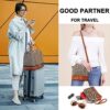 Weekender Bags for Women Canvas Overnight Bags with Shoe Compartment Travel Duffel Bag Carry On Bag with Trolley Sleeve & Shoulder Strap for Men Travel/Business/Gift - Image 4