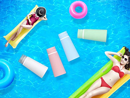Valourgo Travel Bottles for Toiletries Tsa Approved Travel Size Containers BPA Free Leak Proof Travel Tubes Refillable Liquid Travel Accessories for Cosmetic Shampoo and Lotion Soap for travel, outdoor, GYM and household, Pink, White, Blue, Green - Image 9