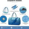 LOVEVOOK Gradient Gym Bag for Women Men,Travel Duffle Bag with Toiletry Bag,Carry on Tote Bag Weekender Overnight Bag with Wet Pocket and Shoes Compartment,Sport Duffel Bag for Yoga Swim Dance - Image 5