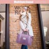 Foldable Duffle Bag For Travel, Carry On Duffel Bag, Sports Tote Gym Bag, Shoulder Weekender Overnight Bag For Women, Large Duffel Bags For Traveling, Collapsible,TA-005-Purple - Image 7
