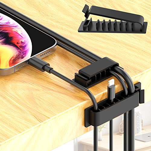 192 PCS Cable Management Kit 4 Wire Organizer Sleeve,11 Cable Holder,35Cord Clips 10+2 Roll Cable Organizer Straps and 100 Fastening Cable Ties for Computer TV Under Desk - Image 4