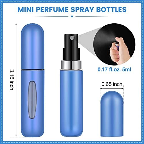 Perfume Travel Refillable Mini Spray Bottles Atomizer Refillable Empty Cologne Travel Essentials For Women Mens Small Mister Spray Bottle For Travel Accessories 6 Pack 5ml/0.2oz - Image 6