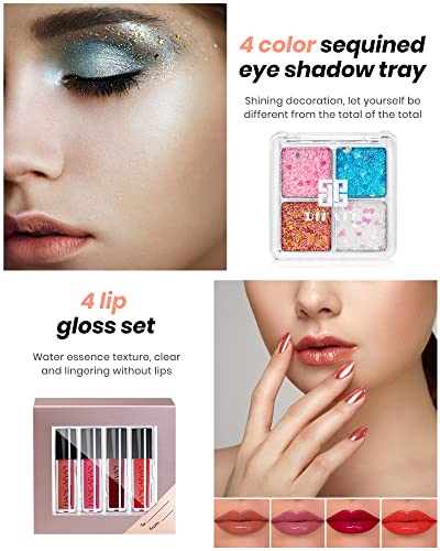 YKEILD Makeup Kits for Women Girls or Teens,Makeup Kit for Women Full Kit,Include 18Colors Eyeshadow Palette,Lipstick Set Face Primer Makeup Brush Mascara Eyeliner Preppy Makeup,Gift Set for Women - Image 5