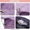Foldable Duffle Bag For Travel, Carry On Duffel Bag, Sports Tote Gym Bag, Shoulder Weekender Overnight Bag For Women, Large Duffel Bags For Traveling, Collapsible,TA-005-Purple - Image 6