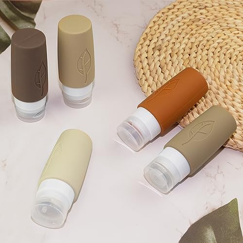 Viabty Silicone Travel Bottles for Toiletries, Tsa Approved 3oz Travel Toiletries Bottles, BPA Free Leak Proof Squeezable Travel Size Containers for Shampoo Conditioner Lontion (5 Pack) - Image 8