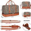 Weekender Bags for Women Canvas Overnight Bags with Shoe Compartment Travel Duffel Bag Carry On Bag with Trolley Sleeve & Shoulder Strap for Men Travel/Business/Gift - Image 7