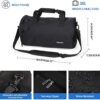 Large Sports Gym Bag for Men Women,Travel Duffel bag with Shoes Compartment & Wet Pocket,Overnight Tote Bag Workout Bags for Gym Waterproof,Black - Image 5