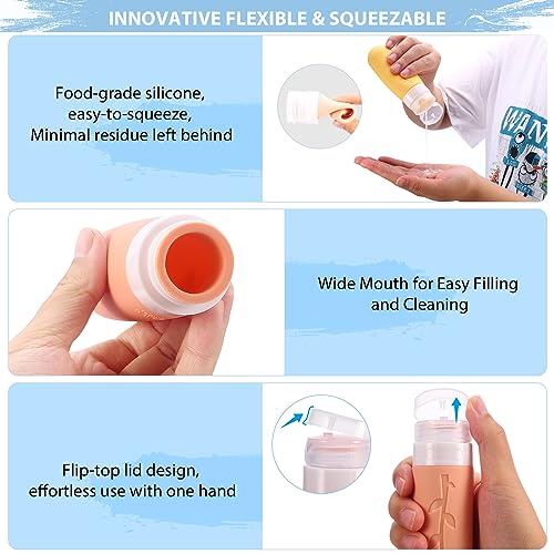 20 Pack Travel Bottles Set for Toiletries, GUTENT Leak-Proof & TSA Approved Travel Size Containers for Shampoo Conditioner Lotion Body Wash Perfume or Other Liquids (BPA Free) - Image 5