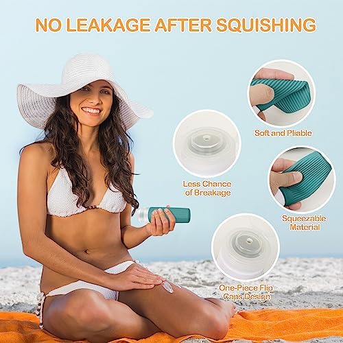 Leak Proof Travel Size Bottles, 3 OZ TSA Approved Travel Bottles for Toiletries with Labels, Refillable Silicone Toiletries Containers Travel Accessories for Shampoo Conditioner Lotion Liquid (5 Pack) - Image 6