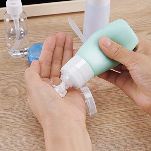Beveetio Travel Bottles TSA Approved 15 Pack,2.9oz Silicone Refillable Size Containers, BPA Free Travel Tubes Toiletries for Cosmetic Shampoo Cream Conditioner Lotion Soap - Image 8
