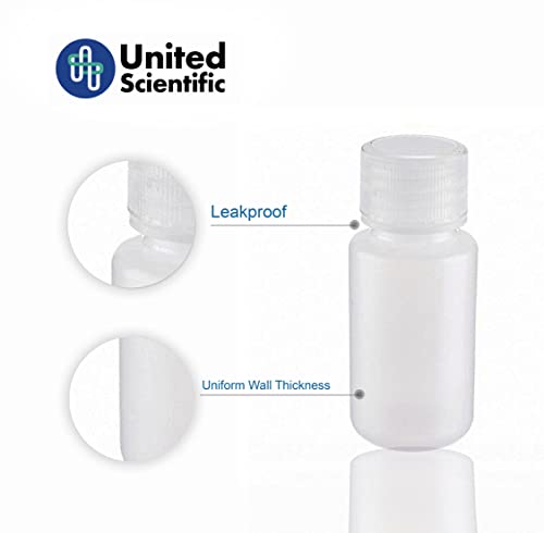 United Scientific™ BNM090-PK6 Leakproof 3oz (90mL) Travel Bottle | HDPE bottle with lined Polypropylene lid | TSA Approved | Pack of 6 Bottles - Image 5