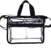 Jula Vance Medium Clear PVC Makeup Artist Set Bag Transparent Cosmetic Storage Bag Travel Make up Kits Organizer MUA Bag Stadium Approved Clear Tote Bag with Removable Shoulder Strap - Image 5