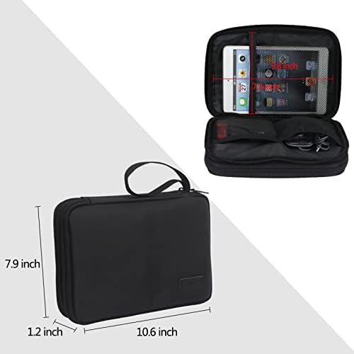 FYY Electronic Organizer, Travel Cable Organizer Bag Pouch Electronic Accessories Carry Case Portable Waterproof Double Layers All-in-One Storage Bag for Cable, Cord, Charger, Phone, Hard Drive,-Black - Image 4