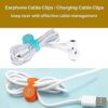 SUNFICON 6 Pack Magnetic Cord Organizers Cable Clips Cable Straps Silicone Twist Ties Colorful Headphone Cord Keeper Holder Manager Bookmark Whiteboard Fridge Magnet Keychain Gift Home,Office,School - Image 6
