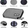 Travel Cable Organizer Bag Waterproof Portable Electronic Accessories Organizer for USB Cable Cord Phone Charger Headset Wire SD Card with 5pcs Cable Ties(Grey) - Image 8