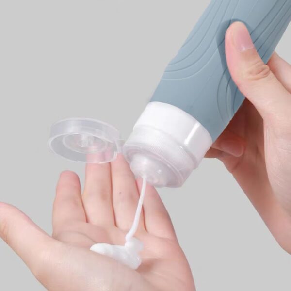 Travel Bottles for Toiletries, Tsa Approved 3oz Travel Size, BPA Free, Leak Proof, Refillable Liquid Silicone Containers - Squeezable Travel Accessories for Shampoo, Conditioner, Lotion - 4 Pack - Image 5