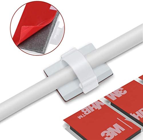 30PCS 3M Self Adhesive Cable Clips Management Strong Wire Holders Cord Organizer Cable Clamp Sticky Desk Management for Office Home Car Tables PC Laptop TV Walls (White) - Image 6