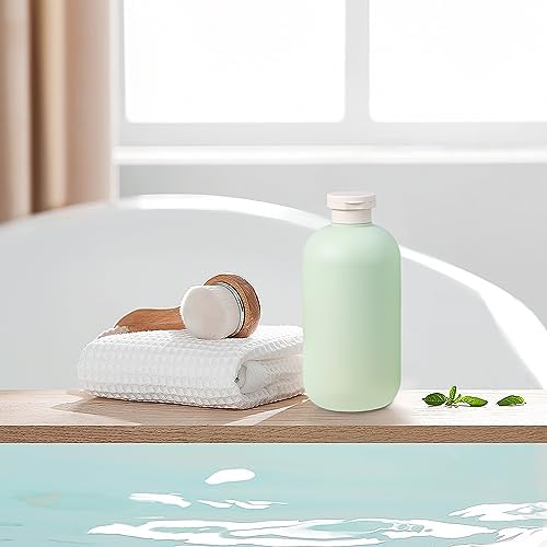 UMETASS 6.8 oz Travel Shampoo Bottles, Refillable Flip Cap Squeeze Bottles for Toiletries, Large Leakage-proof Travel Shampoo and Conditioner Bottles (Blue and Green) - Image 5